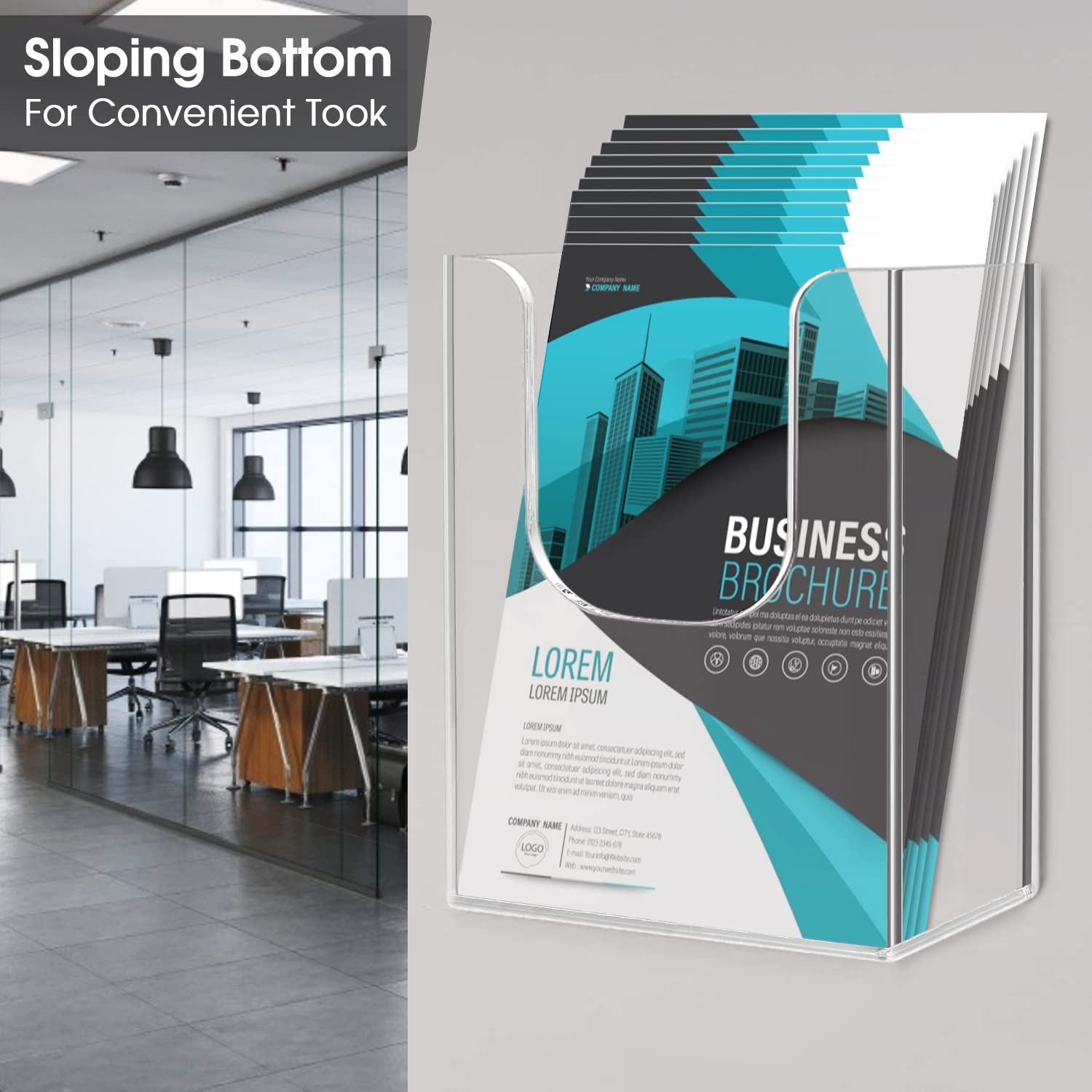Wall Mounted Brochure Holder A - Document Holder Stand recension och pris