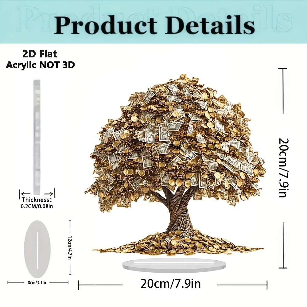 8in Acrylic 2D Make a Fortune  - Home Office Layout recension och pris