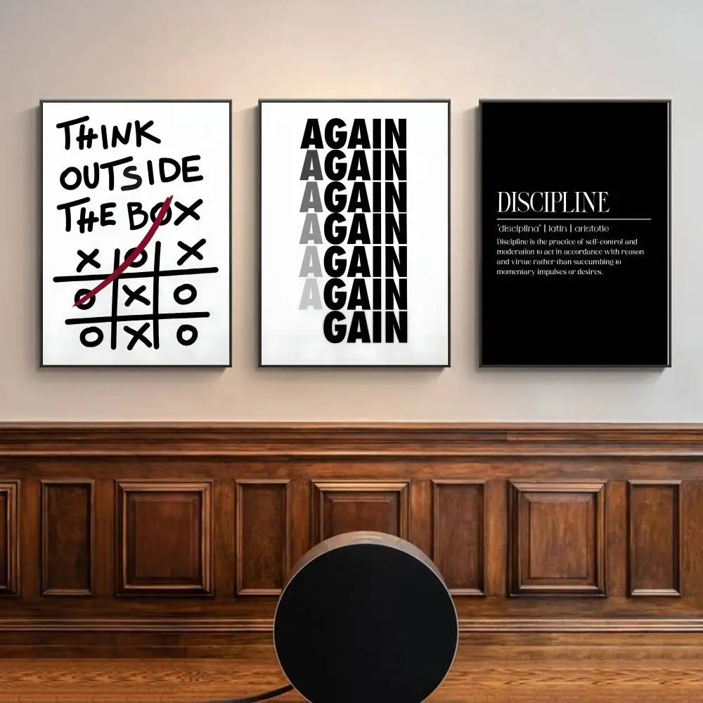 Black White Inspirational Text - Home Office Room Inspiration recension och pris