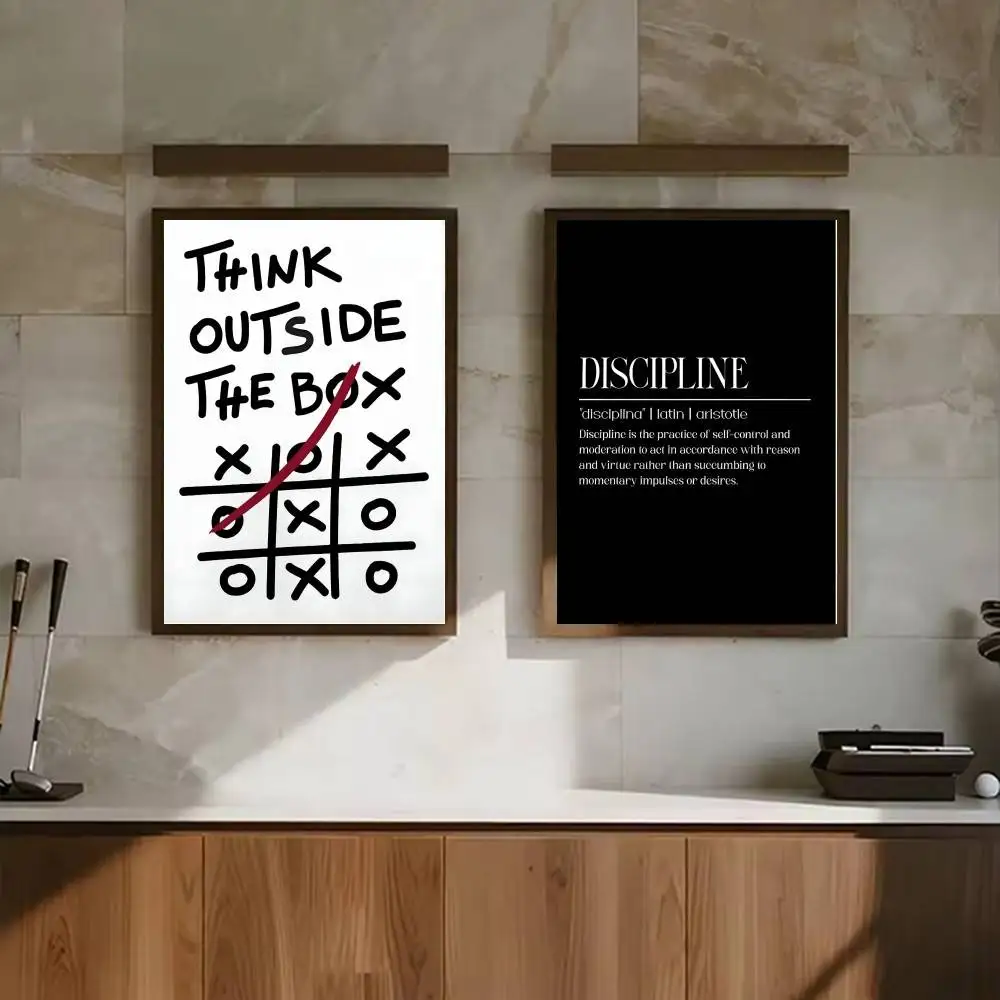 Black White Inspirational Text - Home Office Room Inspiration recension och pris