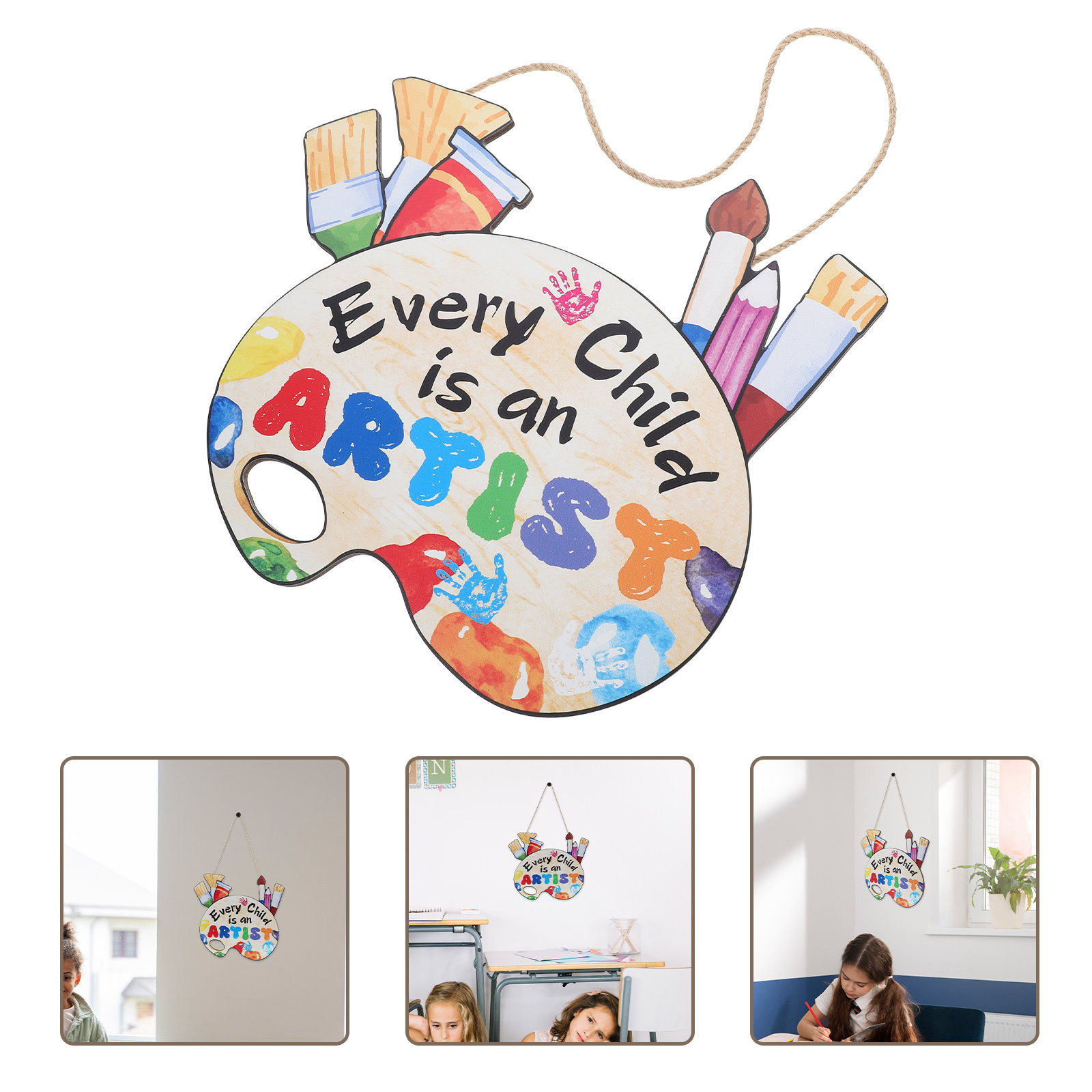 Wooden Classroom Wall Sign – C - Home Office Or recension och pris