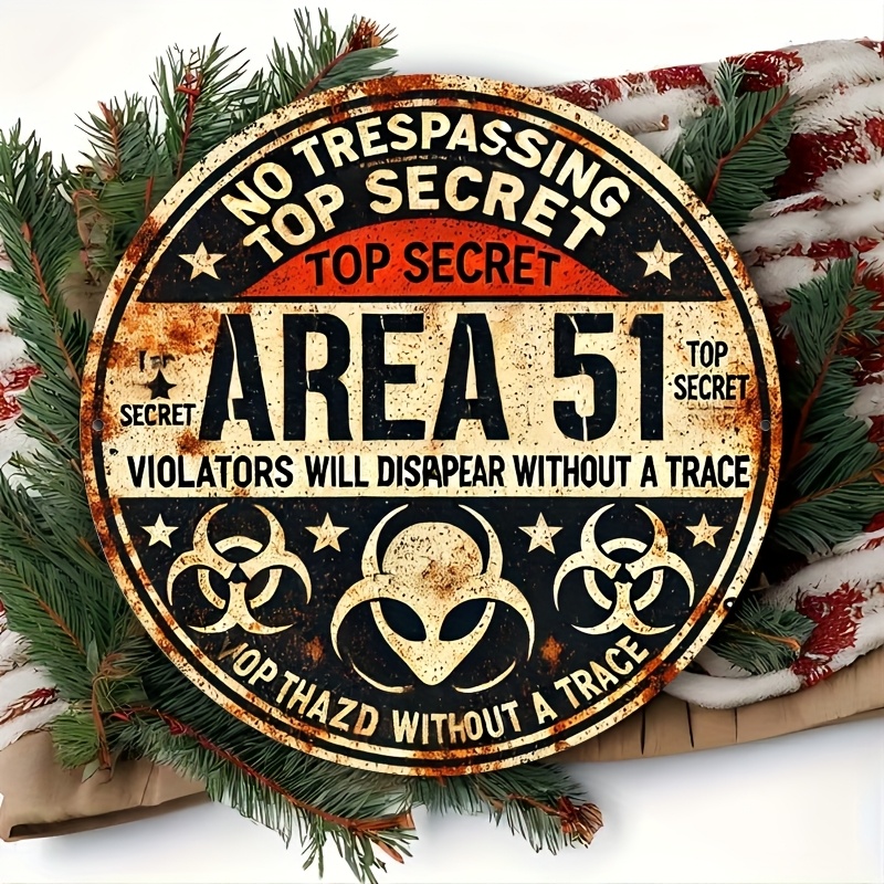 Vintage Area 51 Metal Wall Sig - Home Office Or recension och pris