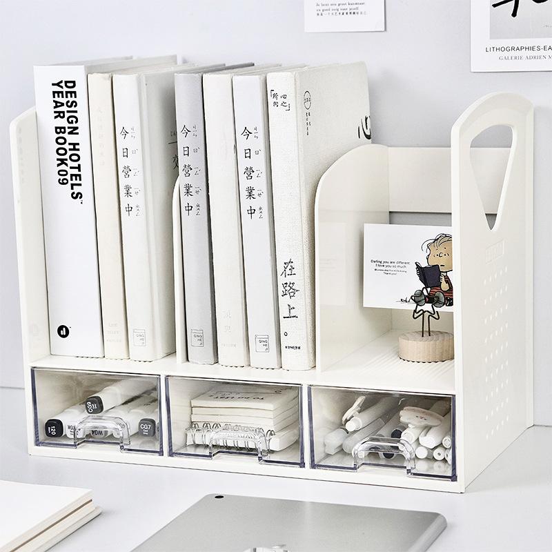Space Saving Bookend with Draw - Document Holder Stand recension och pris