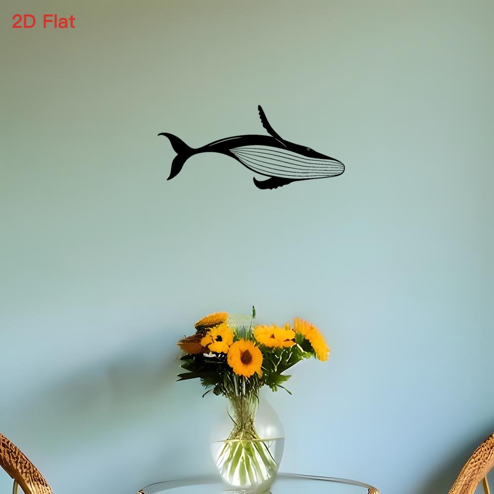 Majestic Whale Metal Wall Art  - Home Office Or recension och pris