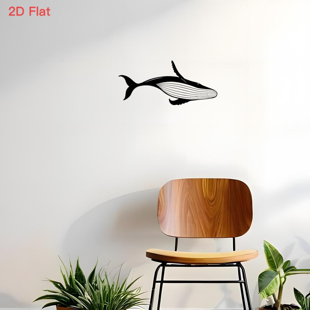 Majestic Whale Metal Wall Art  - Home Office Or recension och pris