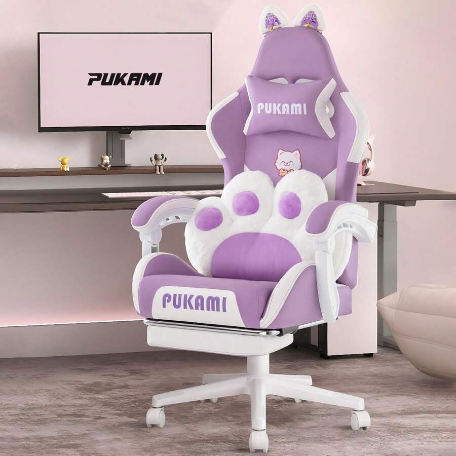 Pink Gaming Chair With Linked  - Ergonomic Office Chair recension och pris