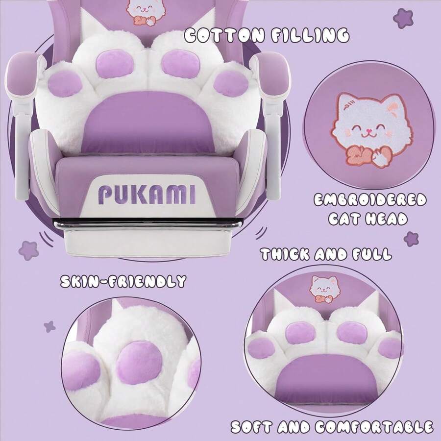 Pink Gaming Chair With Linked  - Ergonomic Office Chair recension och pris
