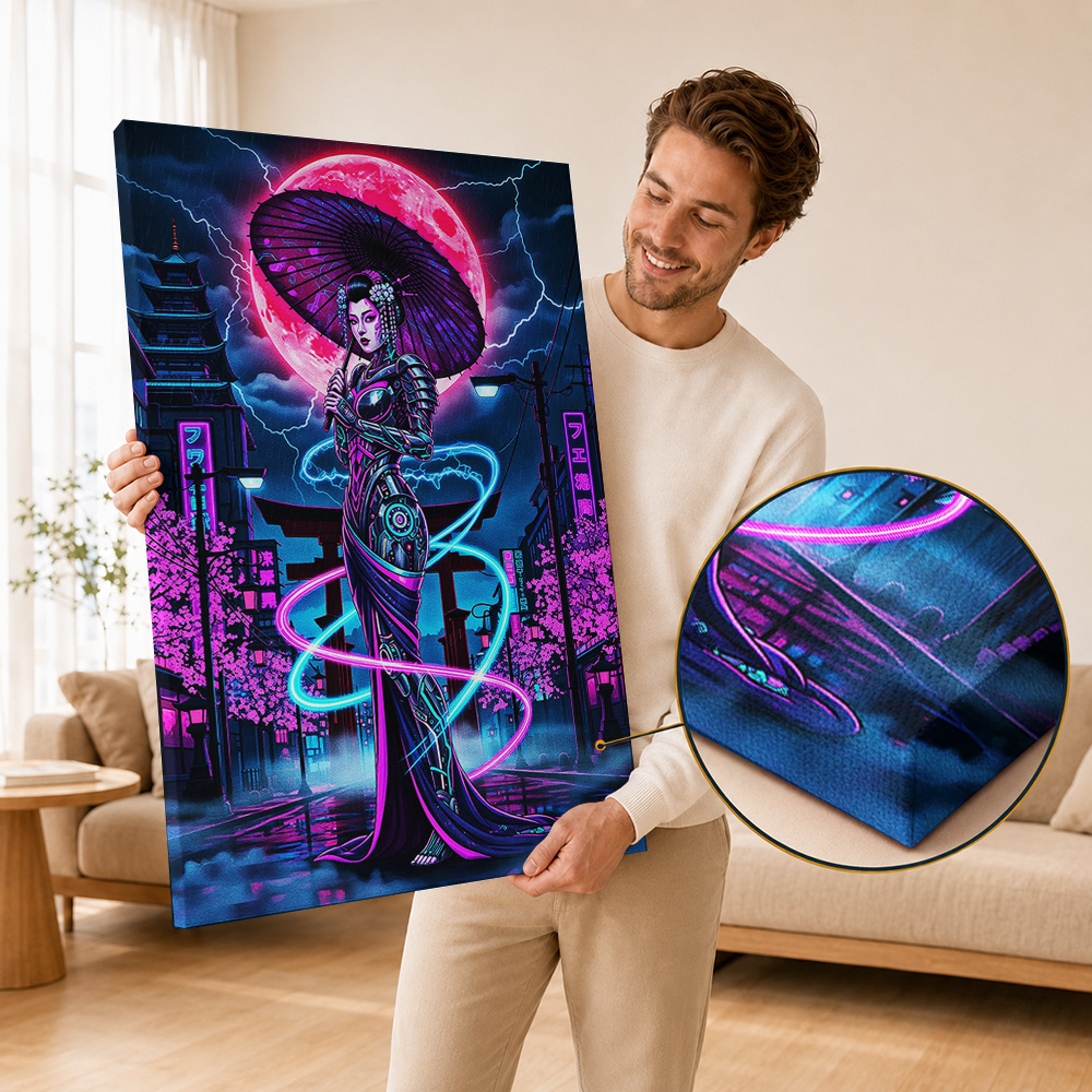 Cyberpunk Canvas Print Poster  - Home Office Or recension och pris