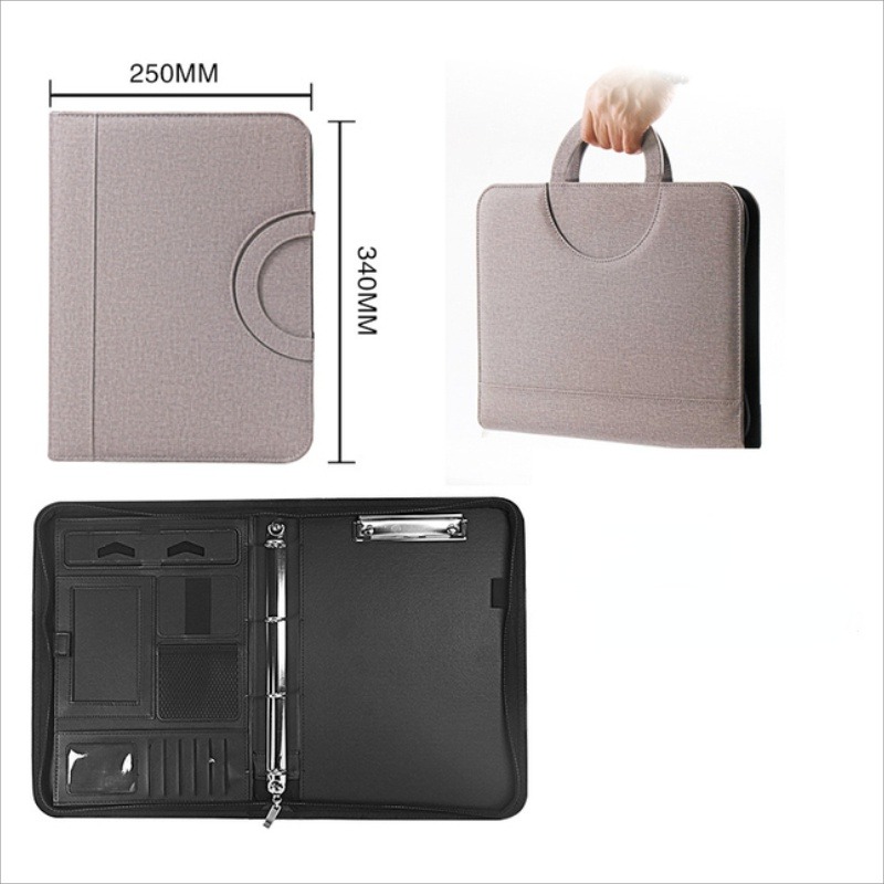 1Pc A4 PU Leather Zipper File  - Document Scanner Portable recension och pris